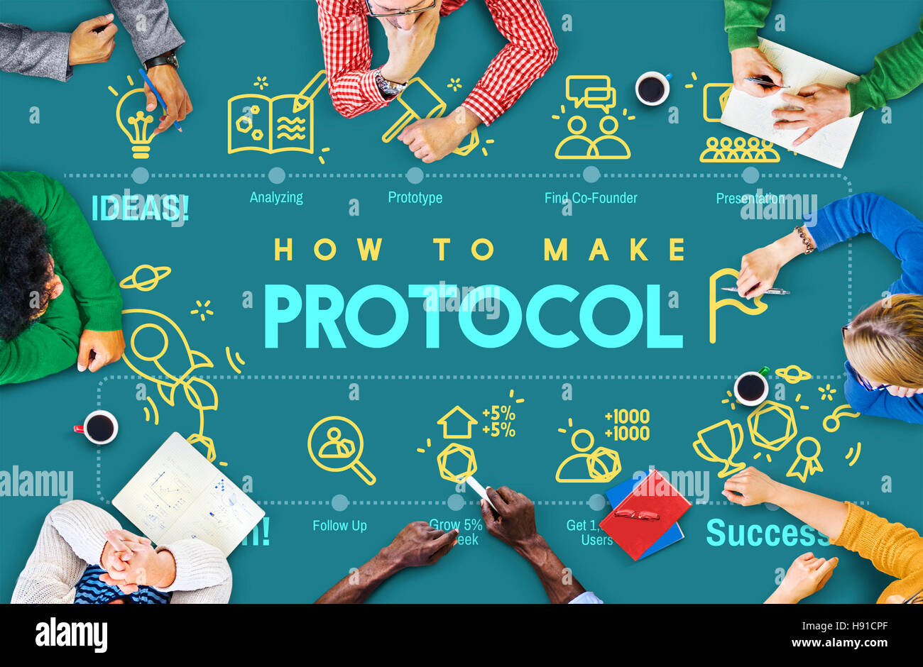Protocol Networking Data Proper Protection Safety Concept Stock Photo ...