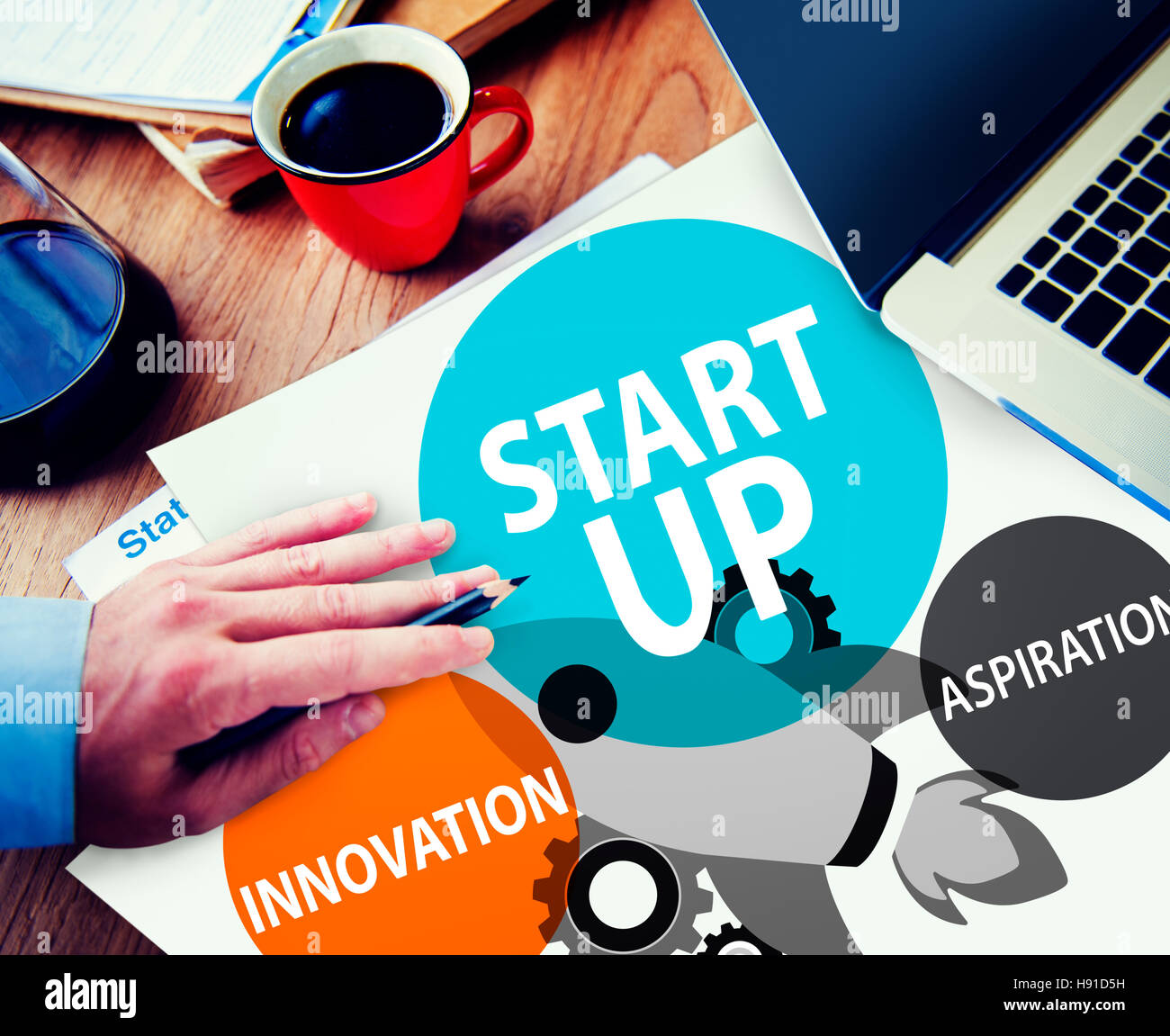 Startup Business Plan Innovation Aspiration Concept Stock Photo - Alamy