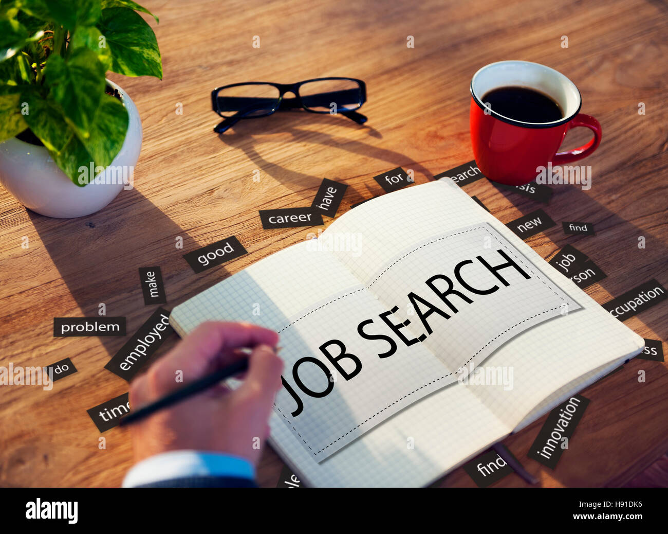 Job Search Career Jobless Occupation Concept Stock Photo - Alamy