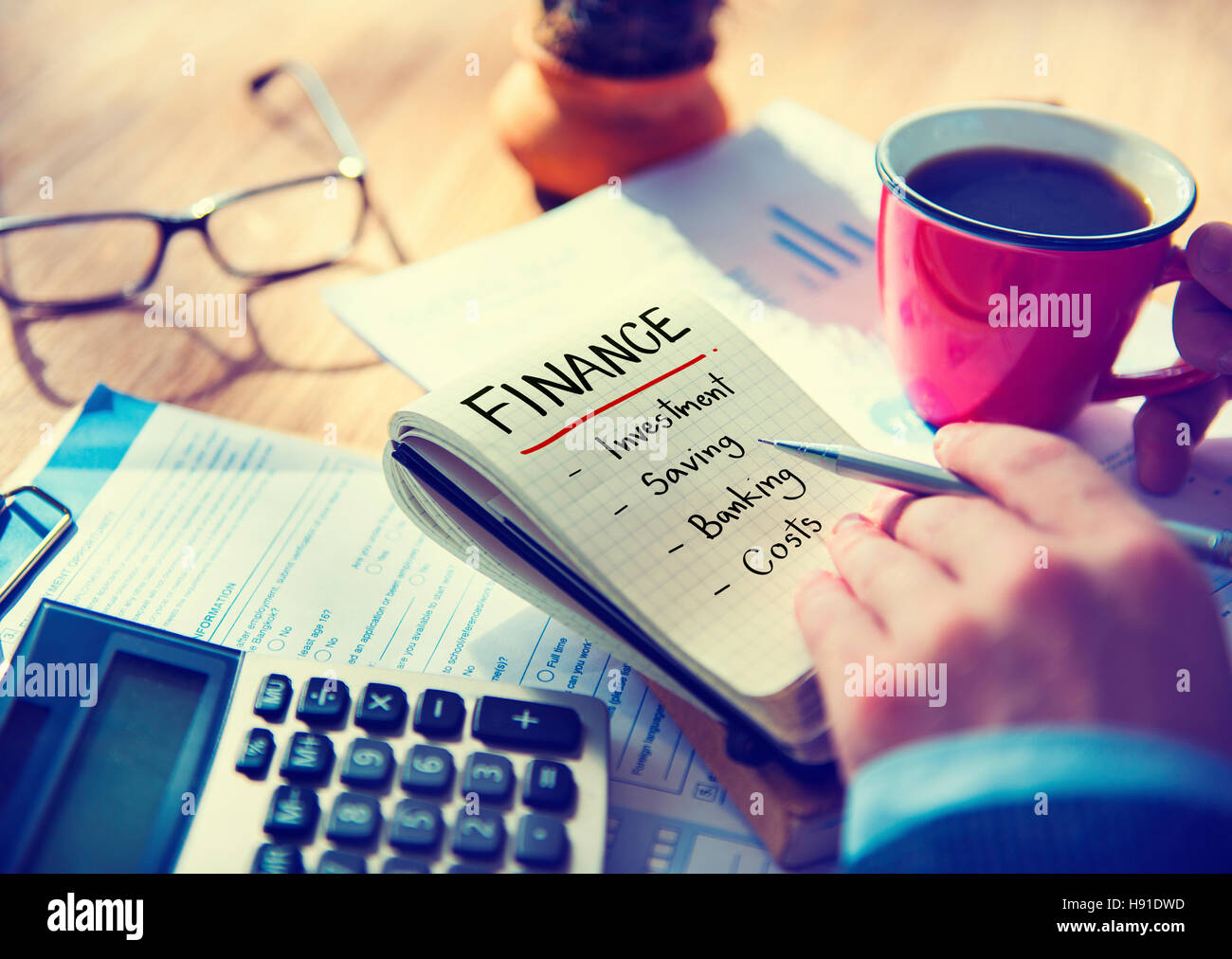 Finance Investment Banking Cost Concept Stock Photo