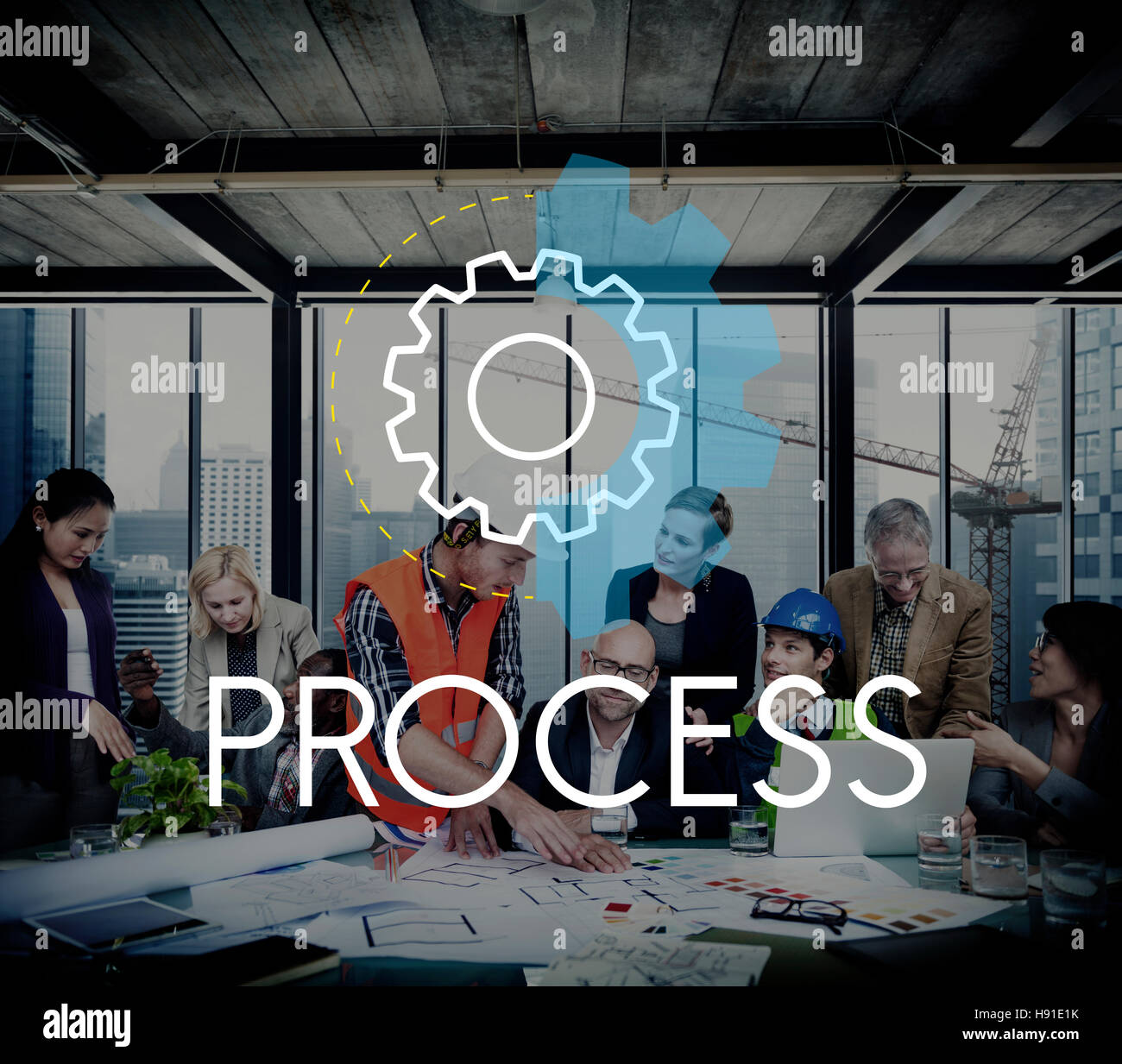 Process Word Settings Icon Simple Concept Stock Photo