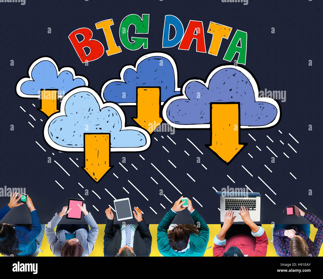 Big Data Storage Database Download Concept Stock Photo