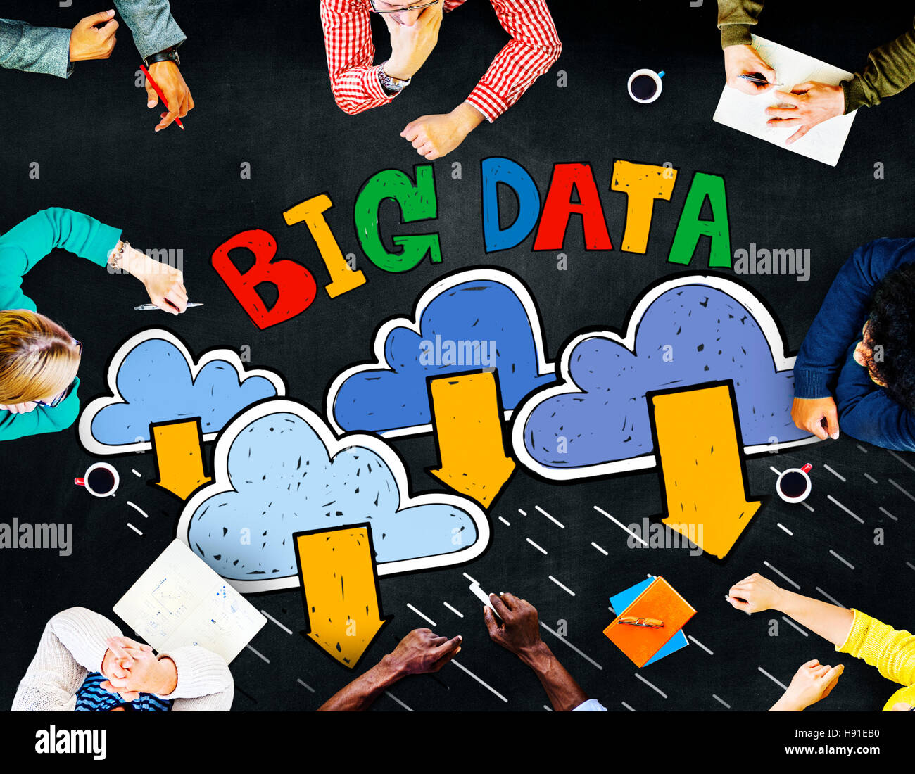 Big Data Storage Database Download Concept Stock Photo