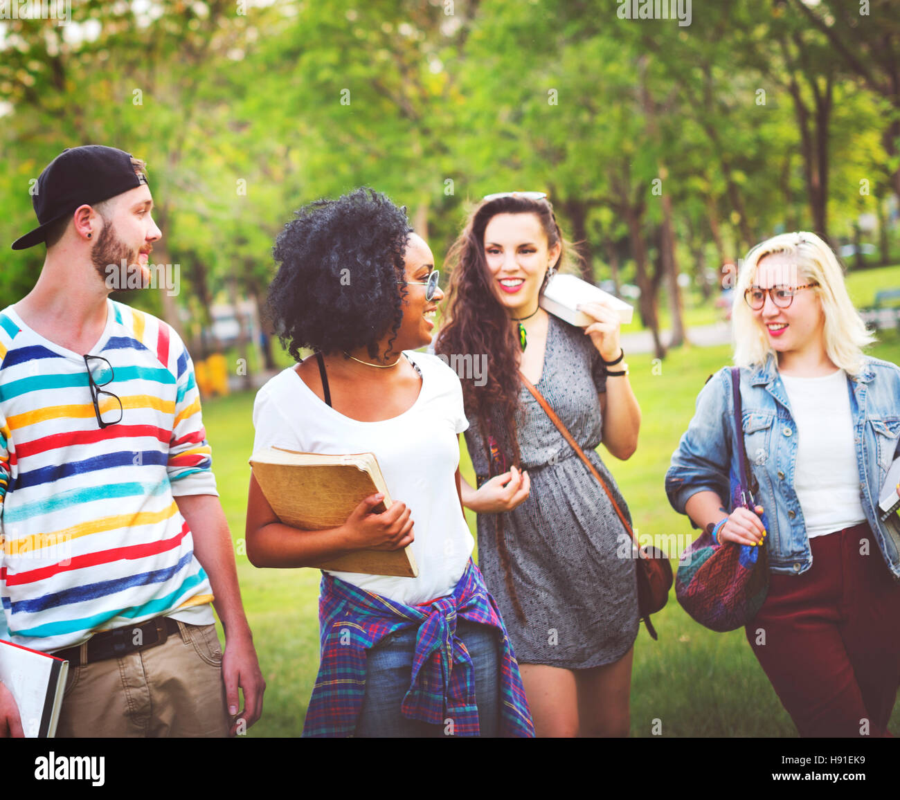 Diversity Teenagers Friends Friendship Team Concept Stock Photo - Alamy