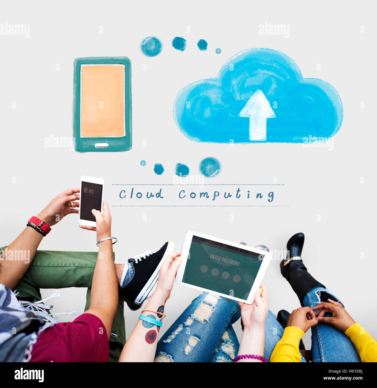 Cloud Computing Network Storage Online Concept Stock Photo - Alamy