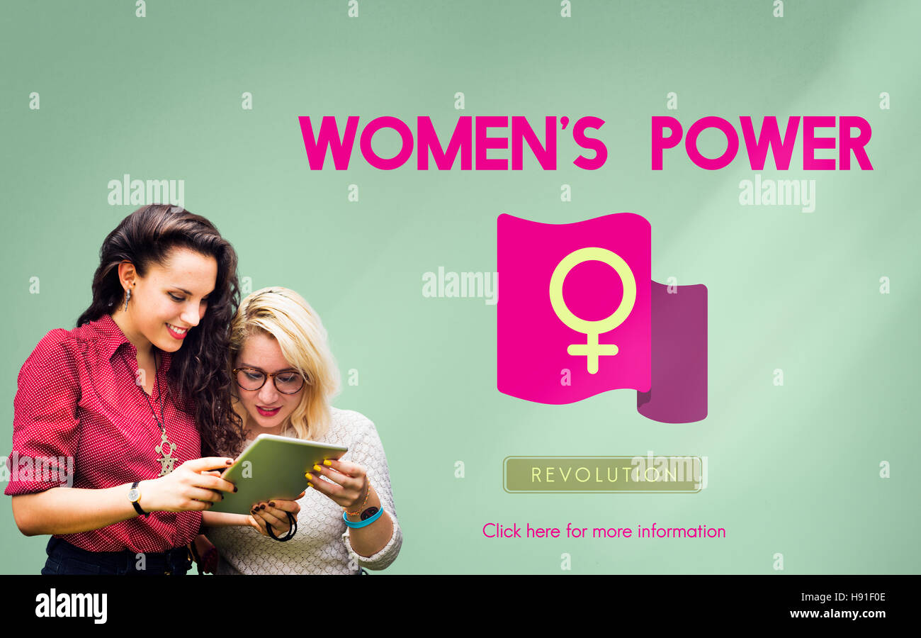 Woman Power Feminist Equal Rights Concept Stock Photo