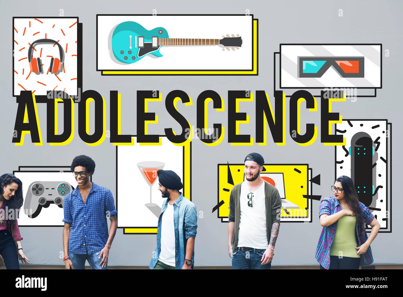 Adolescence Young Adult Youth Culture Lifestyle Concept Stock Photo
