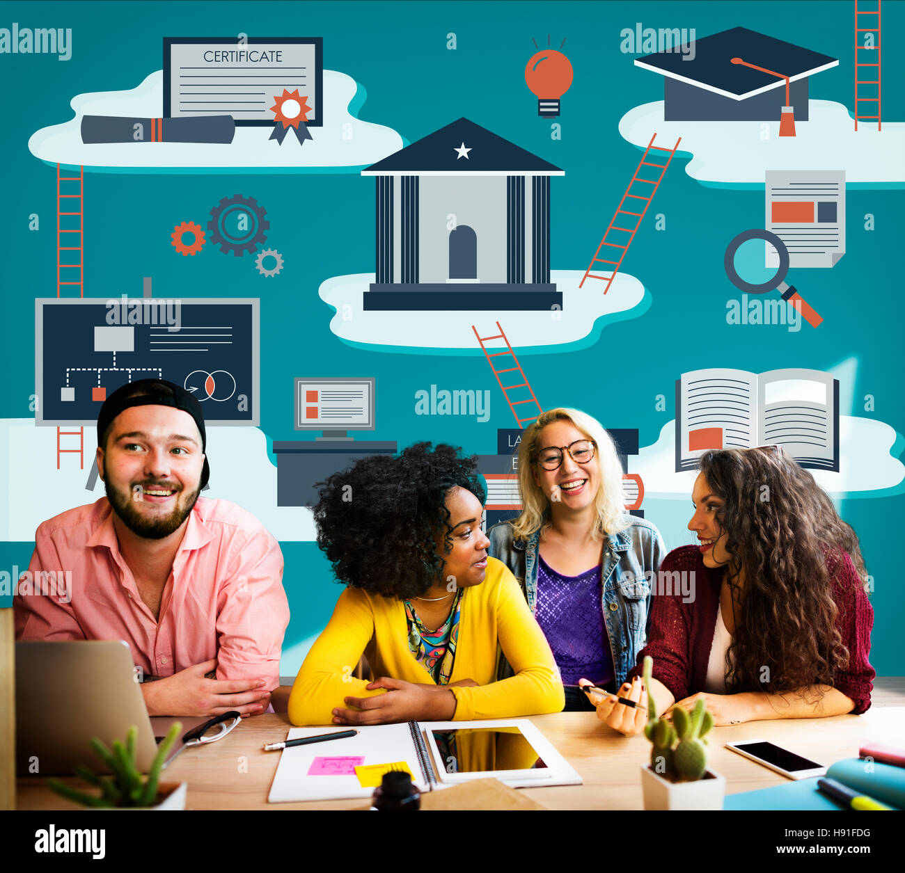 Education Wisdom Learning Study Collaboration Concept Stock Photo - Alamy
