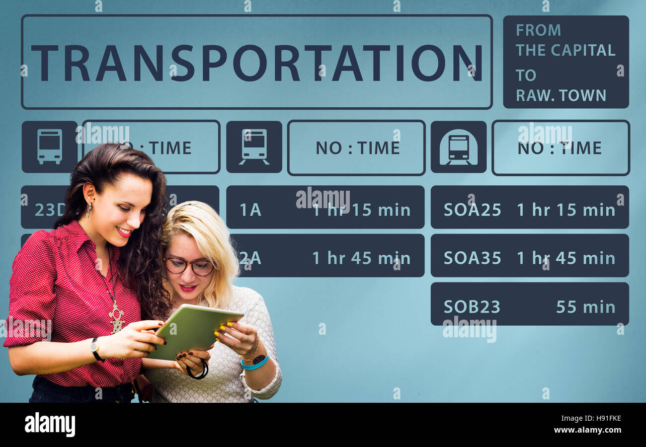 Bus Route Express Terminal Schedule Concept Stock Photo Alamy