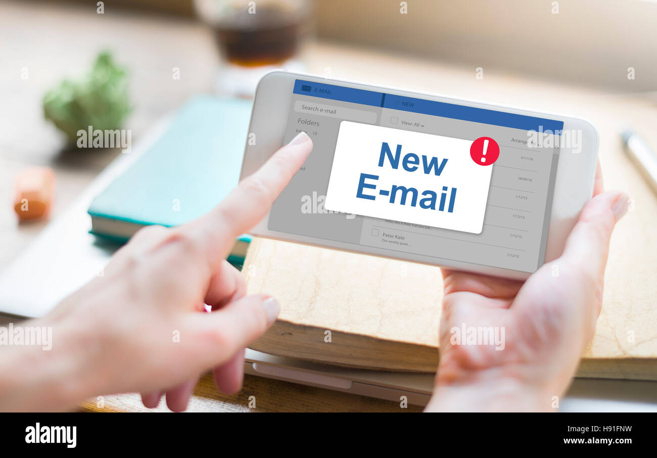 Message inbox notification icon concept stock photo alamy