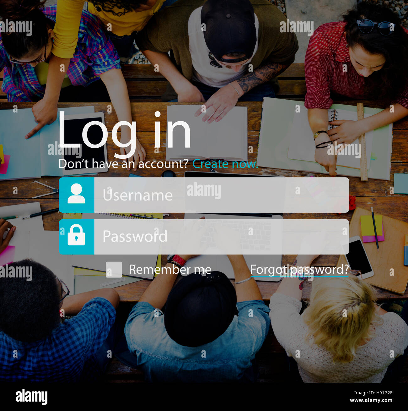 Log In Sign Up Register Account Page Concept Stock Photo - Alamy