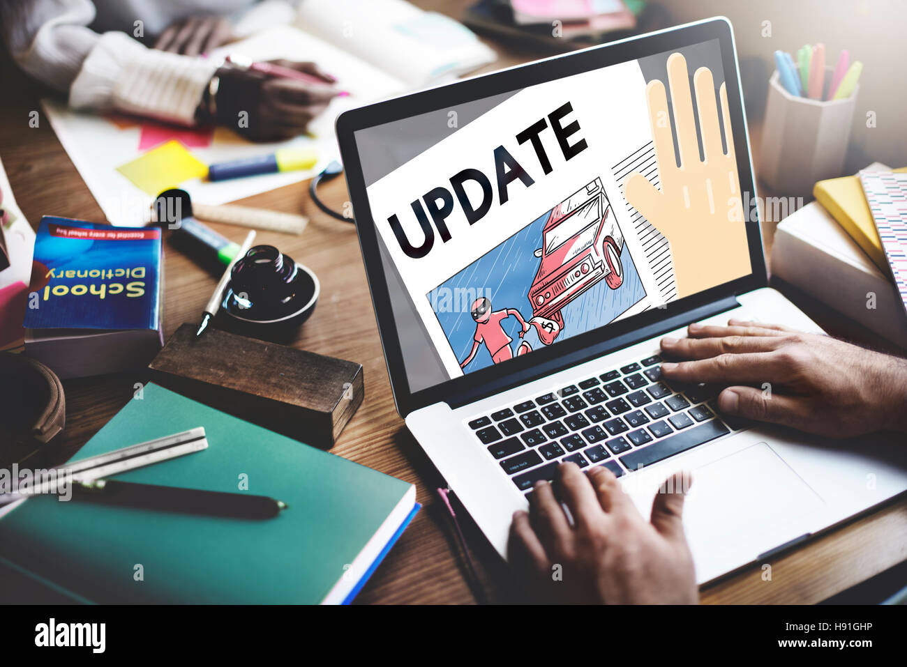 Update Trending Breaking News Report Information Concept Stock Photo ...