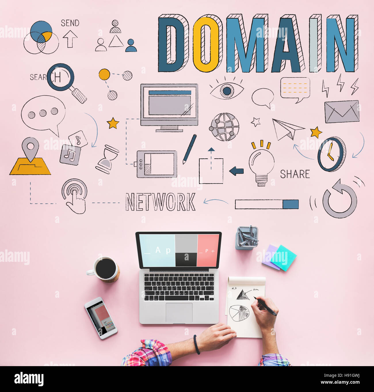 Domain Address Homepage Internet Website Concept Stock Photo