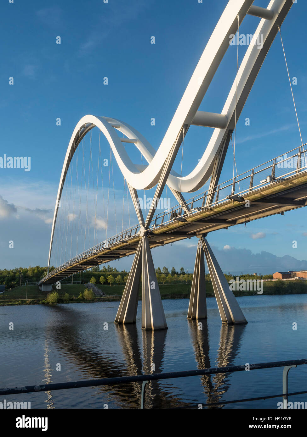 The Infiniti Bridge over the River Tees between Stockton and Thornaby ...