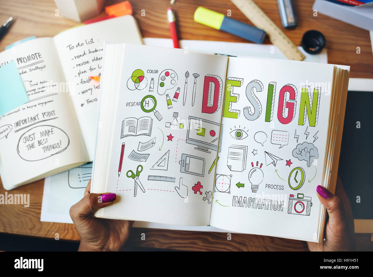 Design Creative Planning Objective Purpose Ideas Concept Stock Photo Alamy