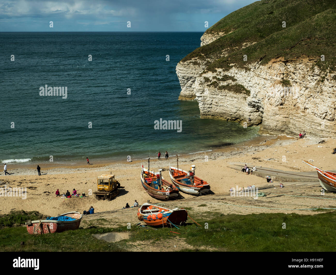 North Landing, Flamborough Head, East Yorkshire Stock Photo Alamy