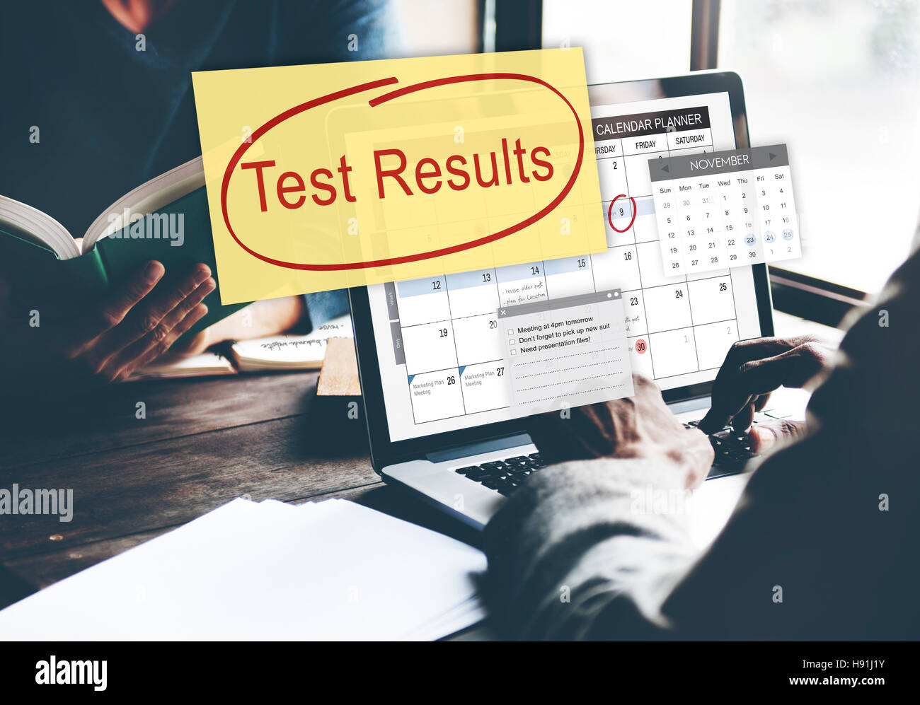 Test Results Report Research Examination Concept Stock Photo