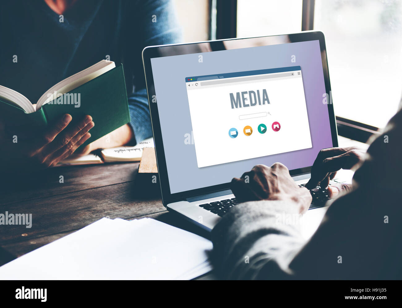 Media Digital Communication Television Social Concept Stock Photo - Alamy