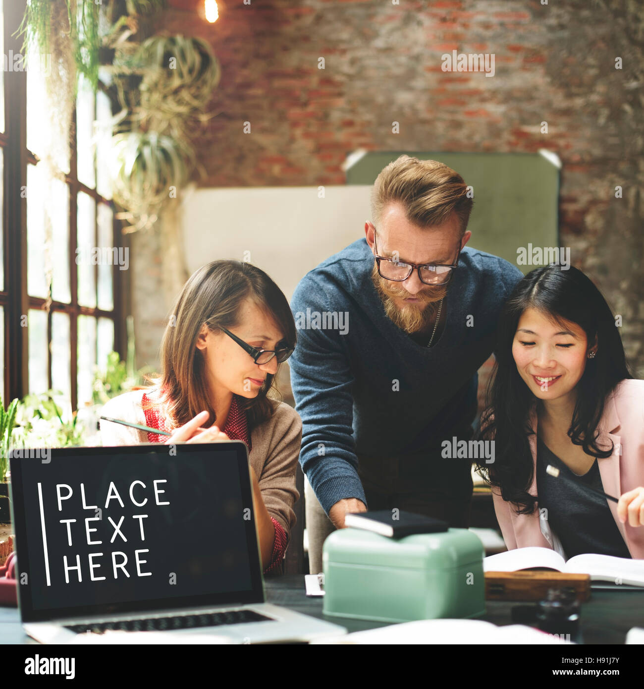 Business Team Meeting Brainstorming Working Concept Stock Photo - Alamy