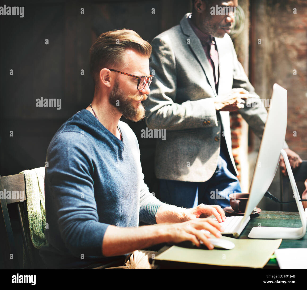 Business Team Meeting Brainstorming Working Concept Stock Photo - Alamy