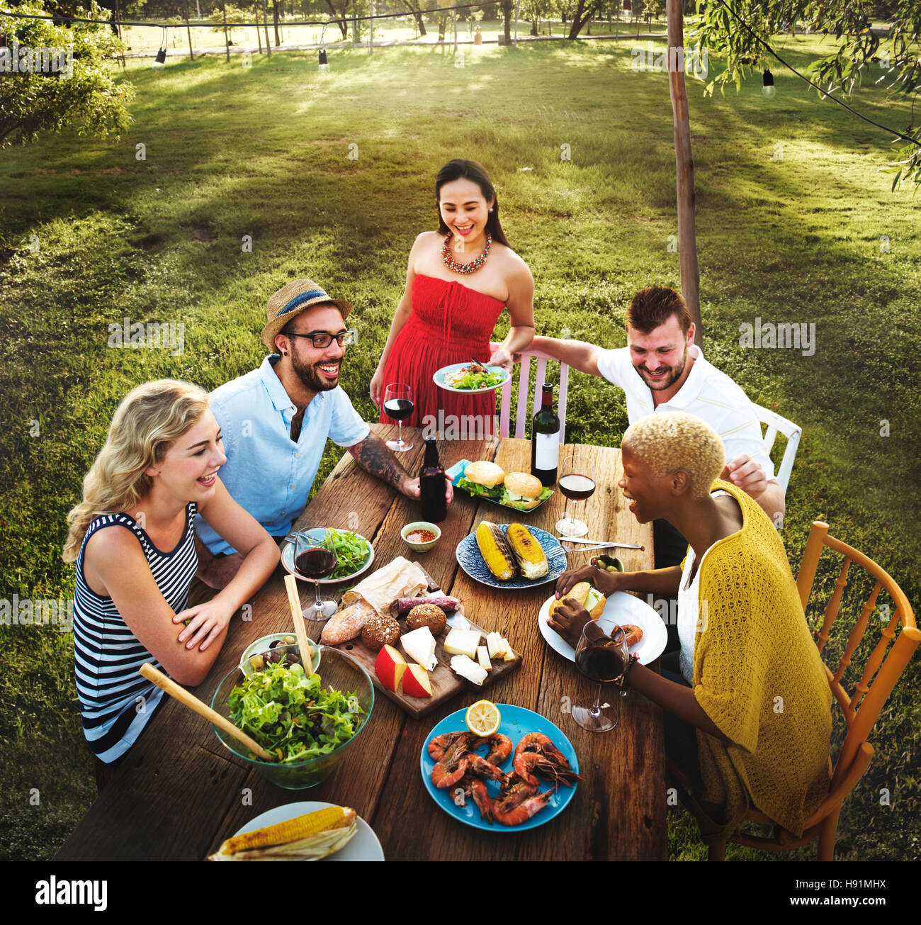 Diverse People Party Togetherness Friendship Concept Stock Photo - Alamy