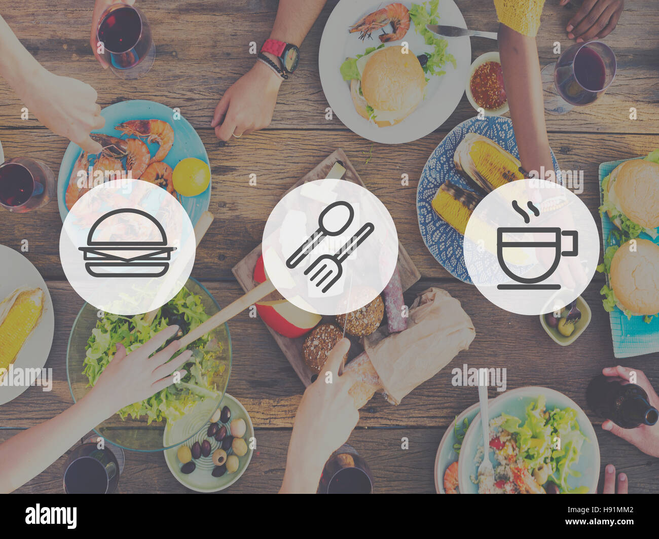 Set breakfast lunch dinner hi-res stock photography and images - Alamy