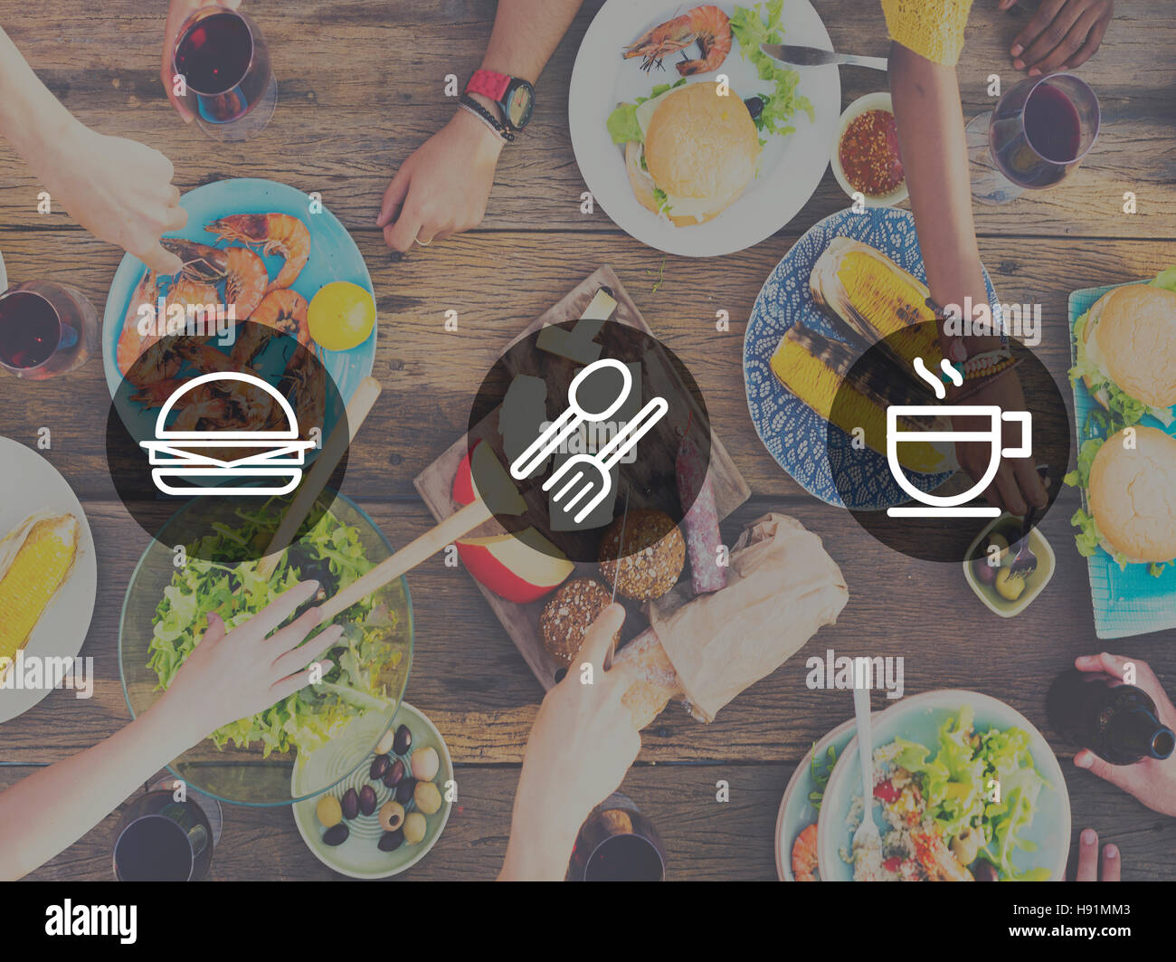 Set breakfast lunch dinner hi-res stock photography and images - Alamy