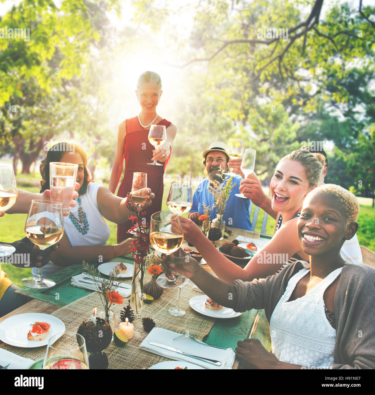 Diverse People Party Togetherness Friendship Concept Stock Photo - Alamy