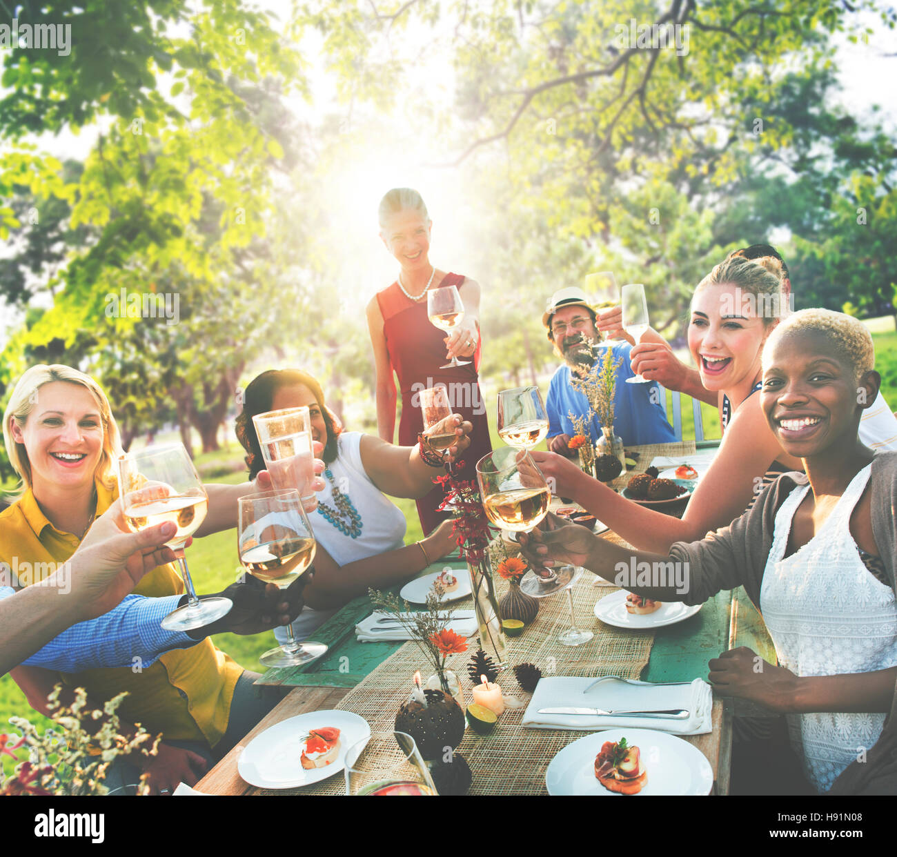 Diverse People Party Togetherness Friendship Concept Stock Photo - Alamy