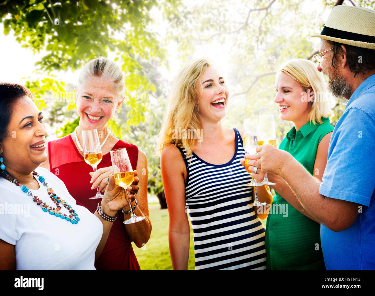 Diverse People Party Togetherness Friendship Concept Stock Photo - Alamy
