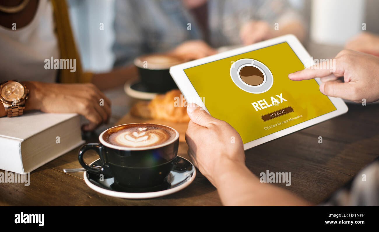 Coffee Break Drink Free Time Concept Stock Photo Alamy