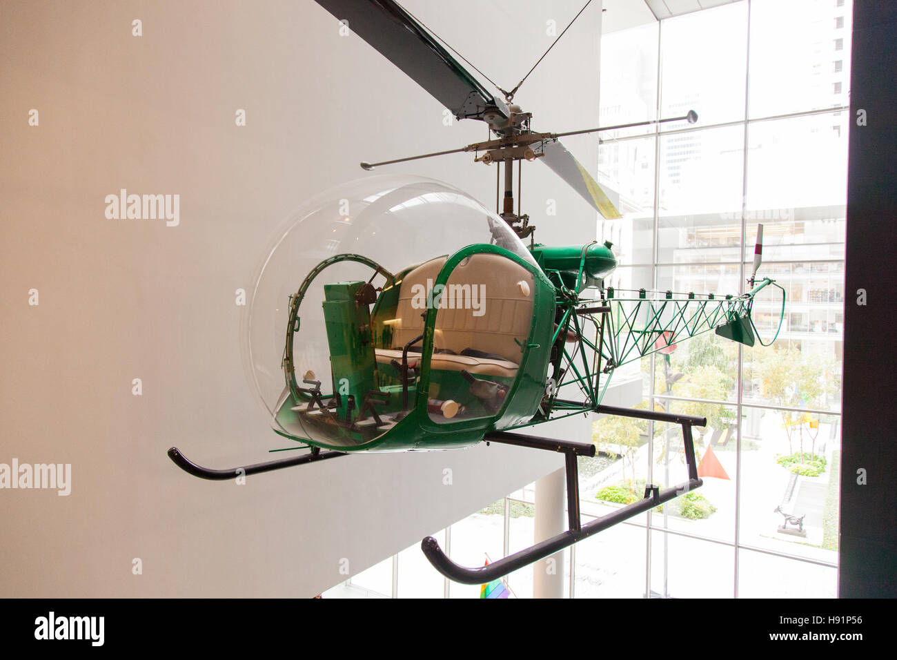 Bell47D1 Helicopter by Arthur Young. The Museum of Modern Art ( Moma ) Manhattan, New York City