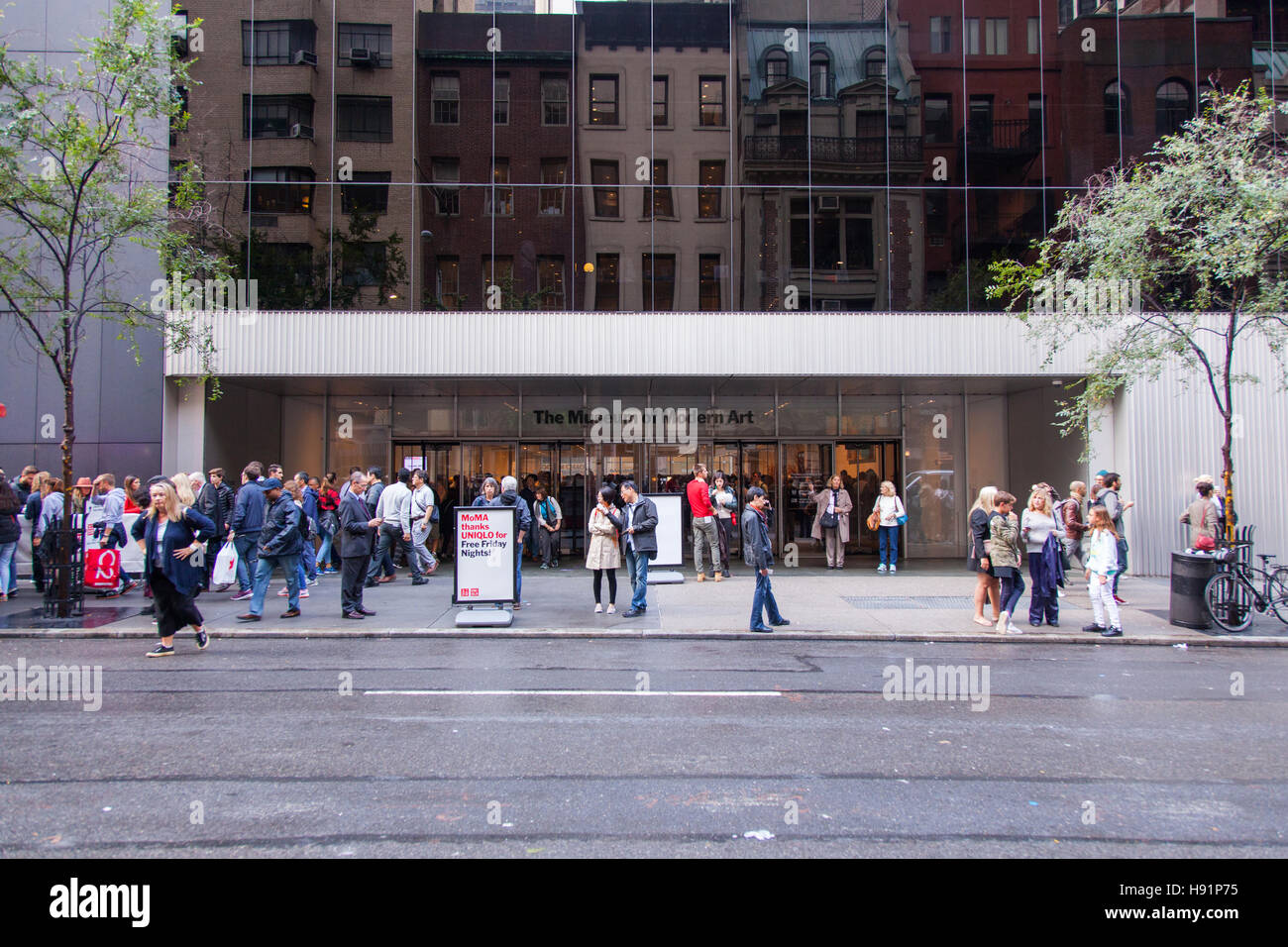 The Museum of Modern Art MoMa exterior entrance, Manhattan, New York City, United States of America. Stock Photo