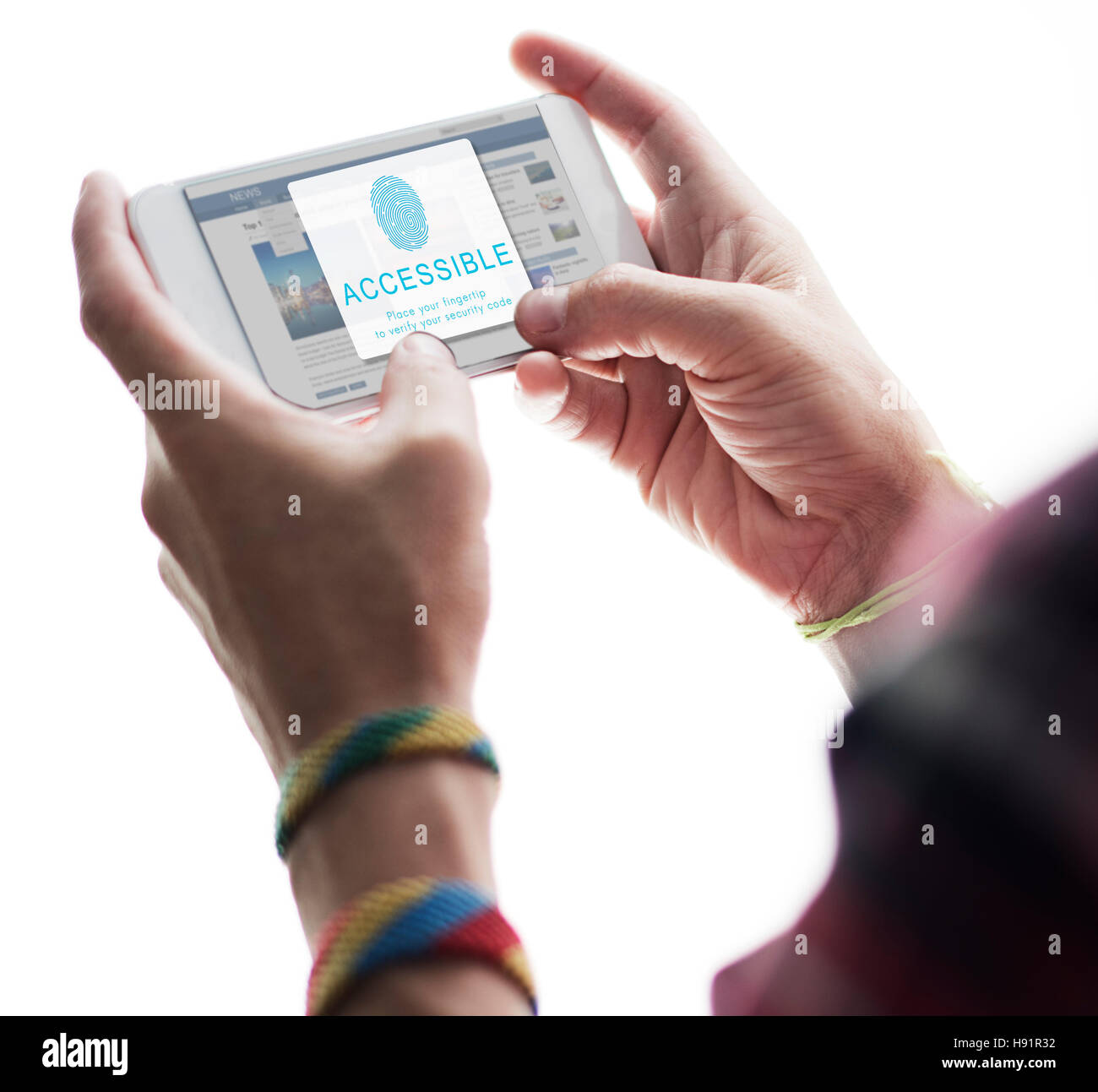 Fingerprint Password Biometrics Technology Concept Stock Photo - Alamy