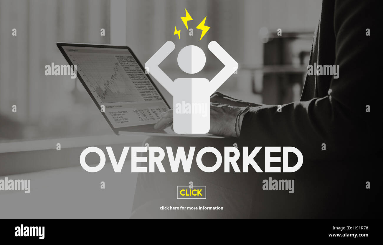 Overworked Business Overload Overtime Pressure Concept Stock Photo - Alamy