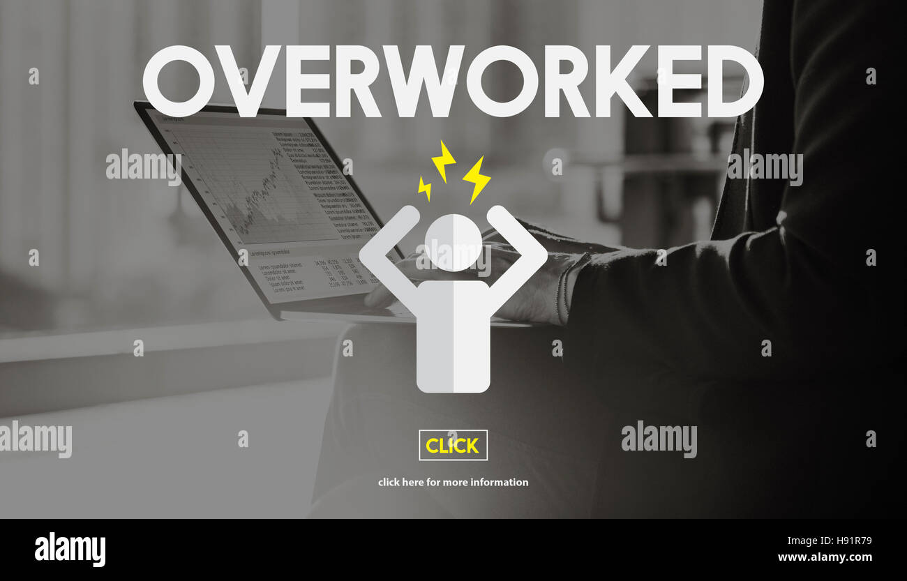 Overworked Business Overload Overtime Pressure Concept Stock Photo - Alamy