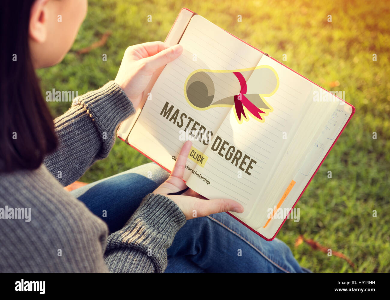 Master's Degree Knowledge Education Graduation Concept Stock Photo - Alamy