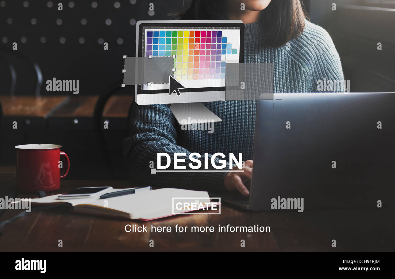 Creative Process Ideas Graphic Design Layout Concept Stock Photo - Alamy