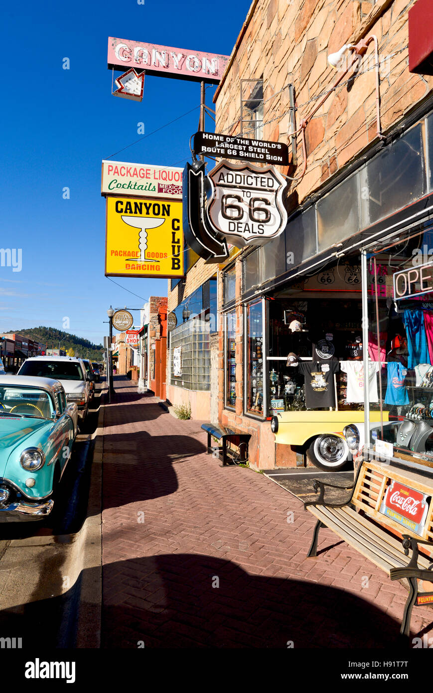A street scene with souvenir shop in Williams Arizona Stock Photo Alamy