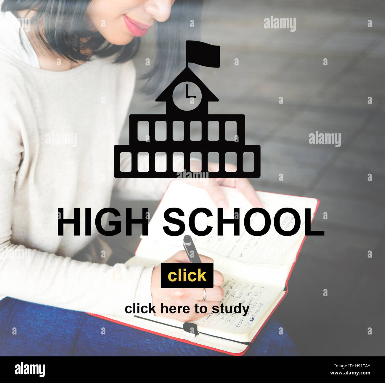 High School Academic Knowledge Student Concept Stock Photo - Alamy