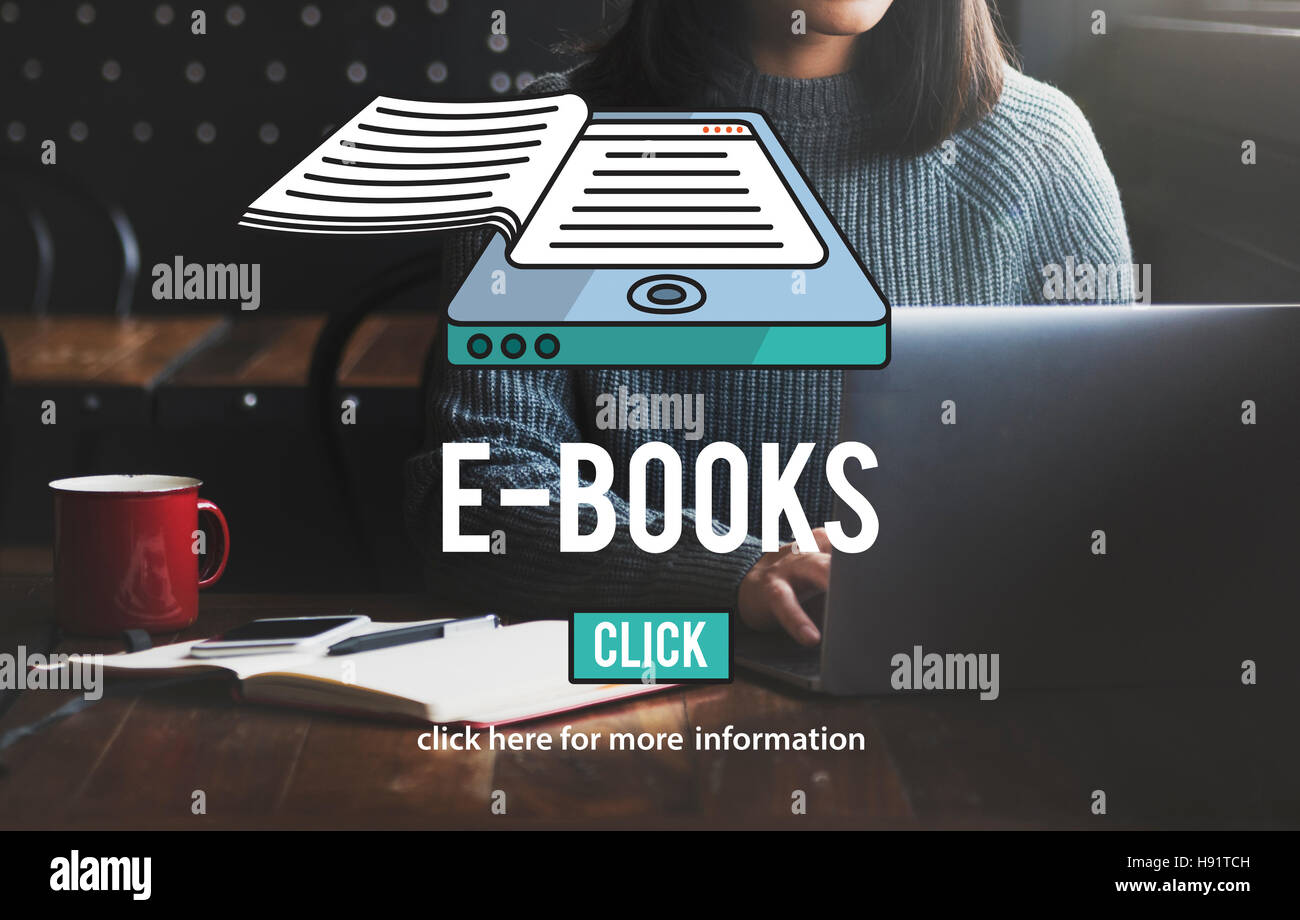 E Books E Reader Media Literature Innovation Technology Concept Stock