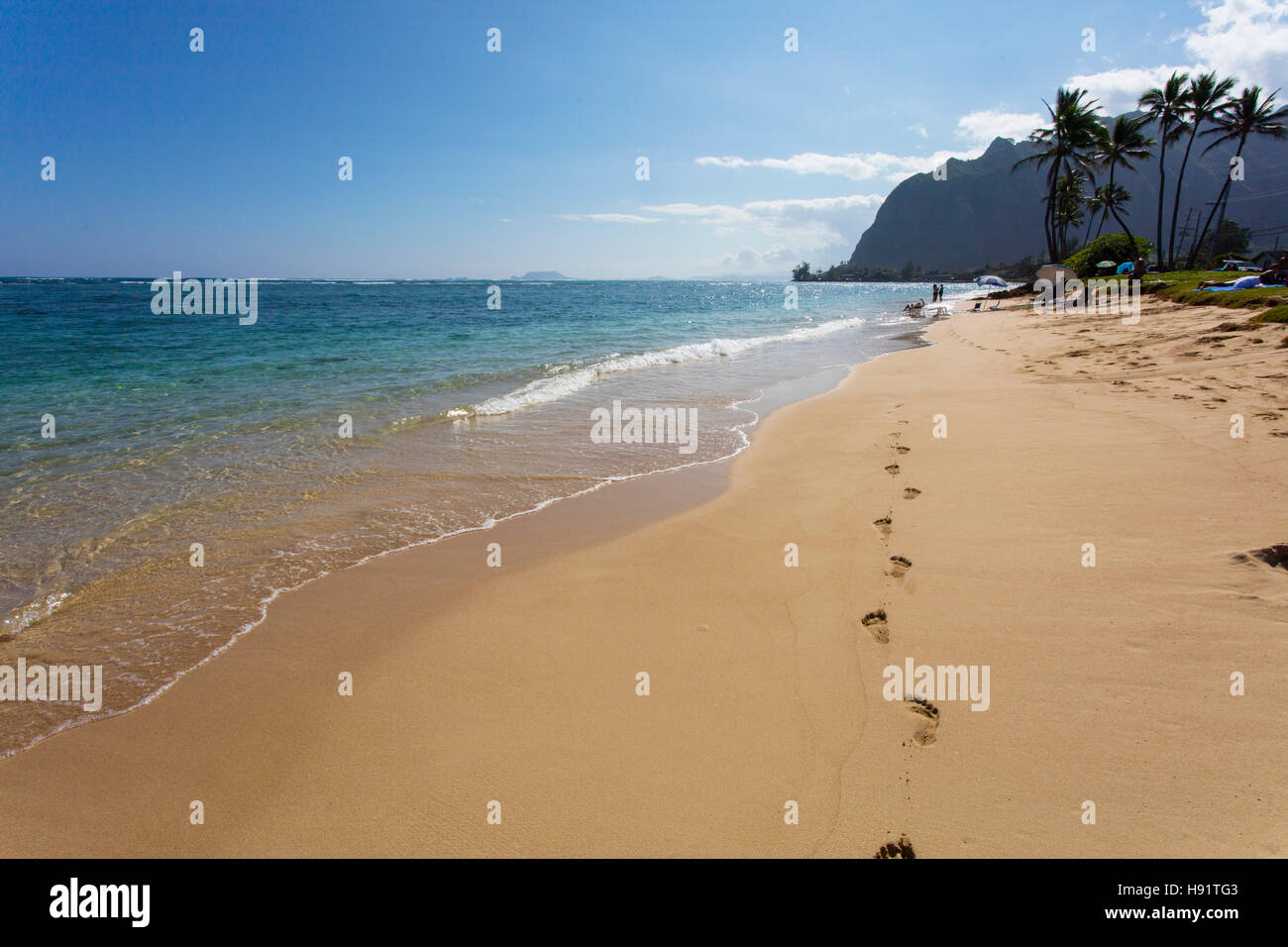 Kaaawa, Beach, Windward, Oahu, Hawaii Stock Photo