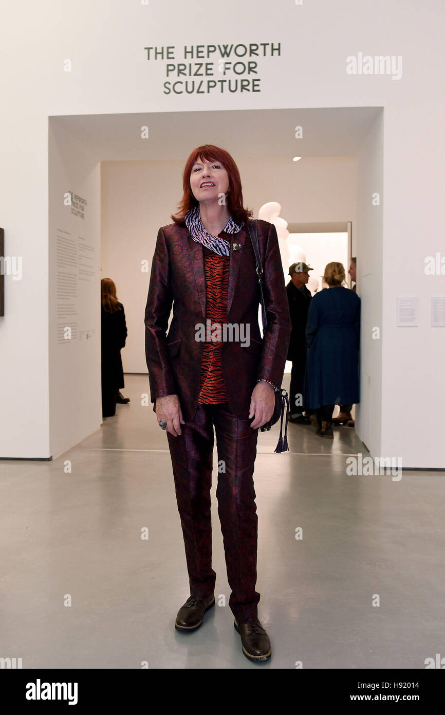EDITORIAL USE ONLY Janet Street Porter arrives at The Hepworth Wakefield gallery in West Yorkshire for the inaugural Hepworth Prize for Sculpture awards ceremony. Stock Photo
