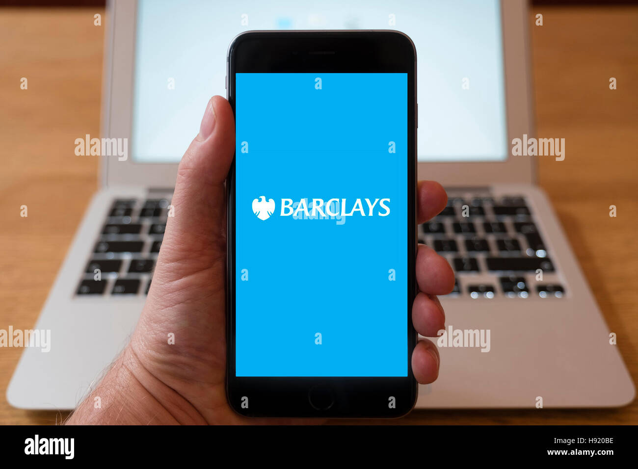 Barclays Bank Mobile Banking App Stock Photos Barclays Bank