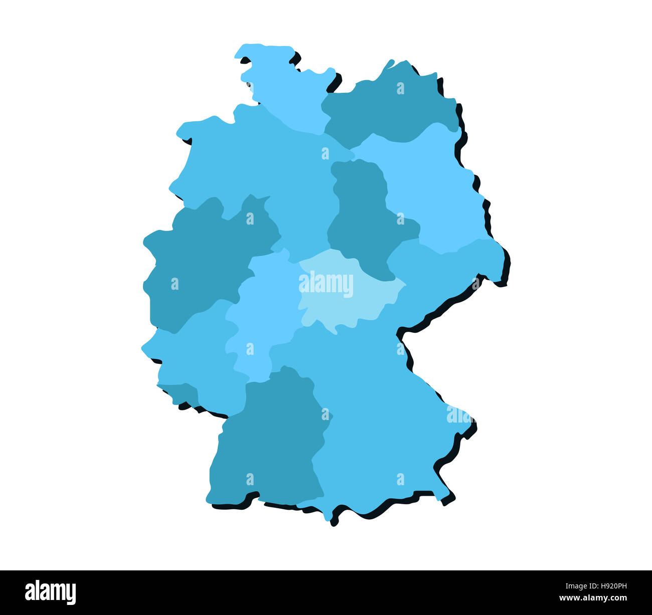 Map of germany with regions Stock Photo Alamy