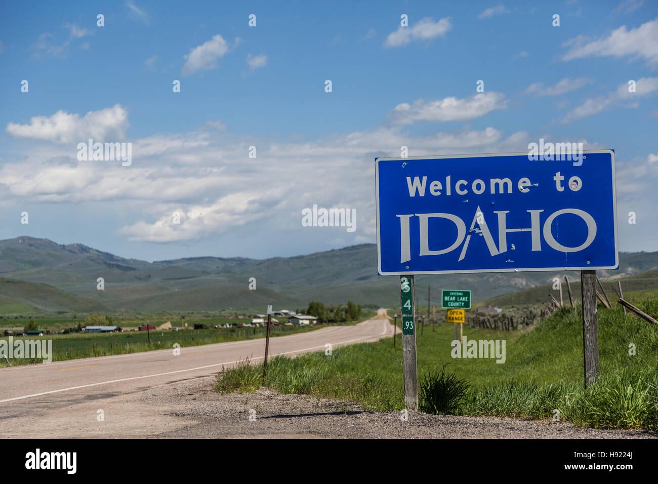 to Idaho Sign Stock Photo Alamy