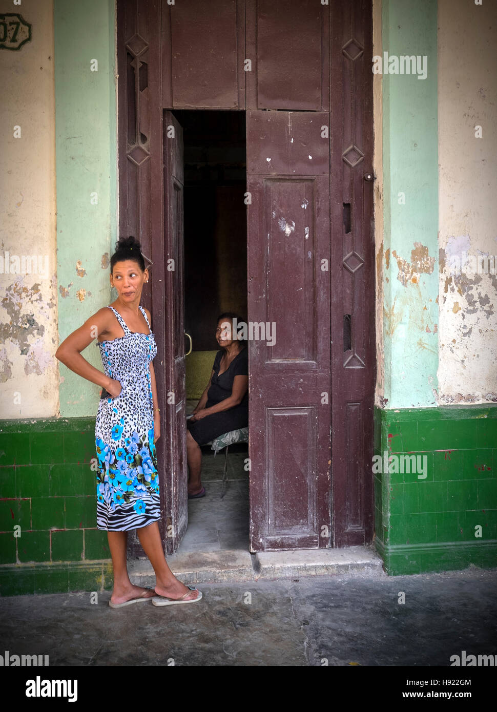 Havana, Cuba: Street scenes and people, Old Havana Stock Photo