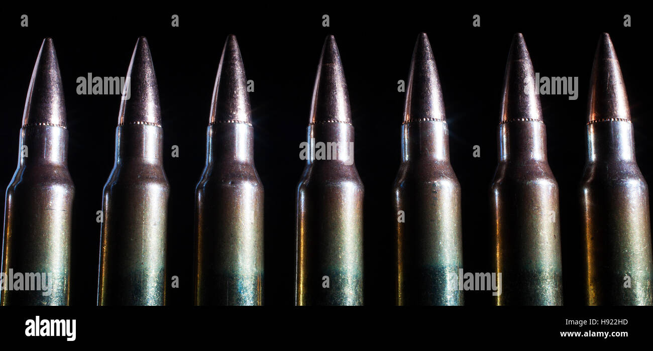 Cartridges with bullets that have a steel inner core Stock Photo Alamy