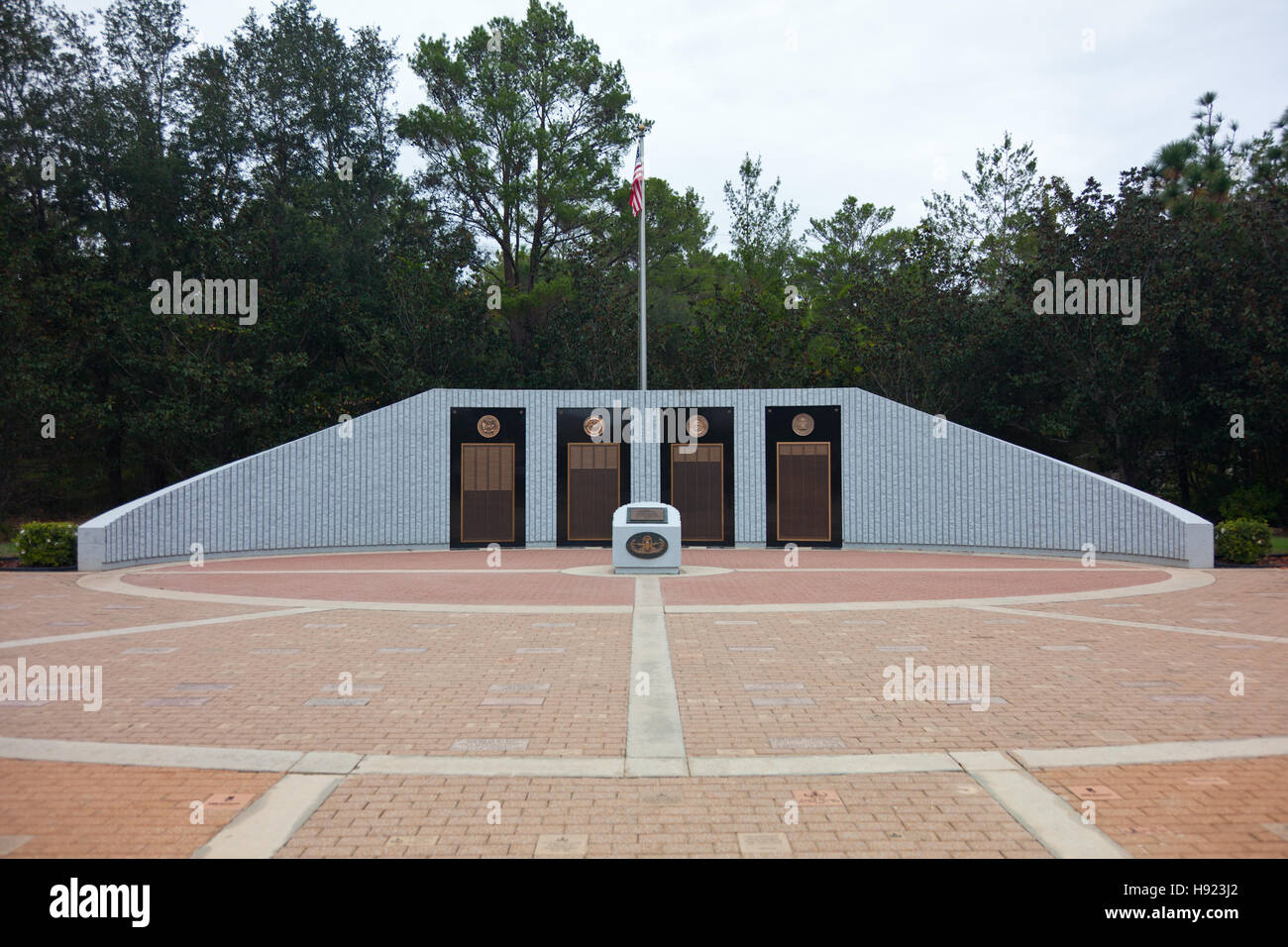 Explosive Ordnance Disposal (EOD) Memorial at Eglin Air Force Base in Florida.  A memorial to all the technicians lost on duty Stock Photo