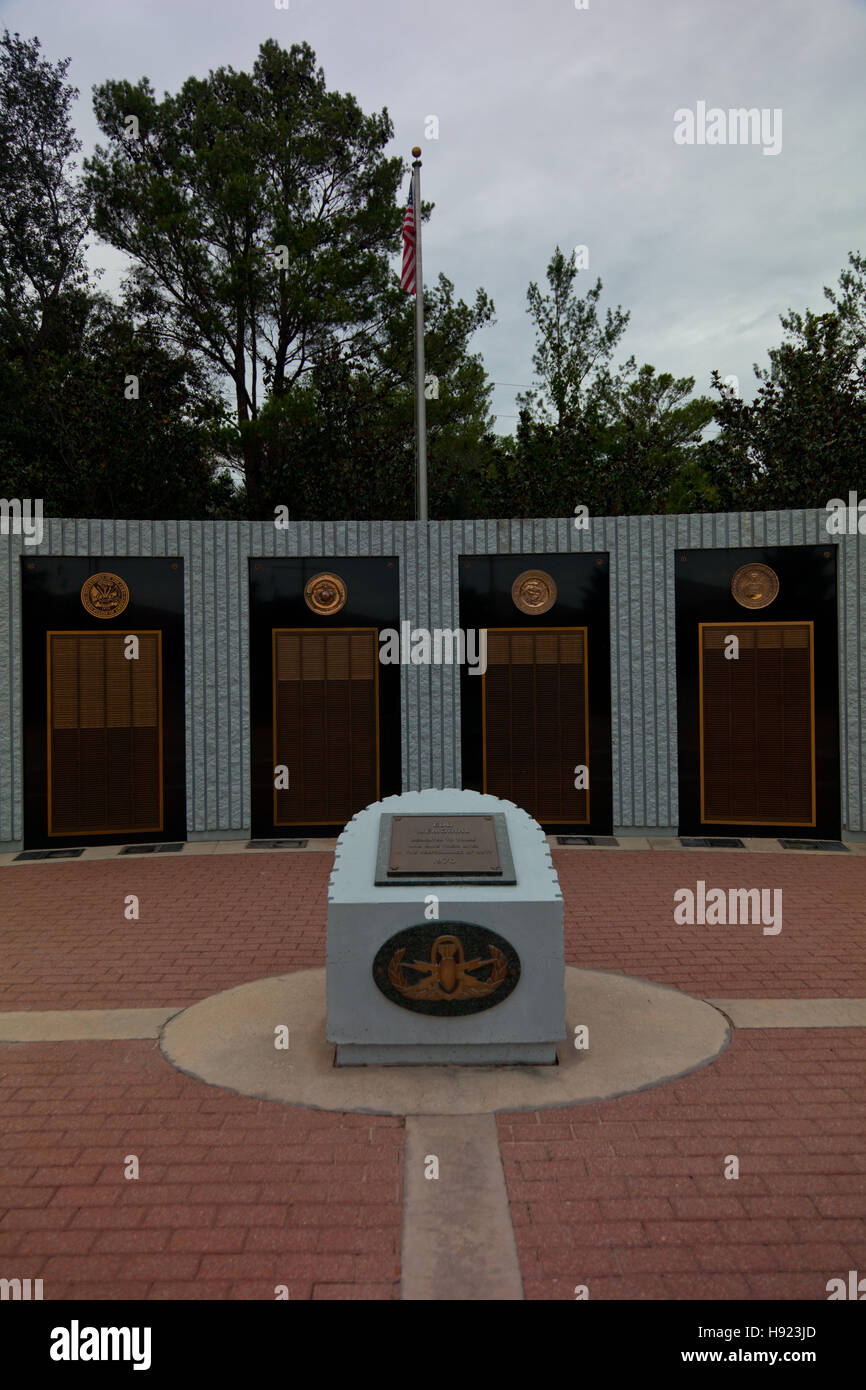 Explosive Ordnance Disposal (EOD) Memorial at Eglin Air Force Base in Florida. A memorial to all